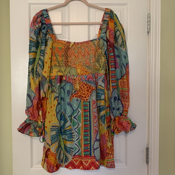 FARM Rio Colorful Patchwork Mini Dress - Picture 10 of 16